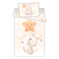 JERRY FABRICS Pamučna dječja posteljina Bunny "Star" 100x135 cm, 